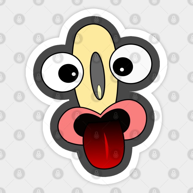 Playful Funny Face Cartoon Emoji Sticker by AllFunnyFaces